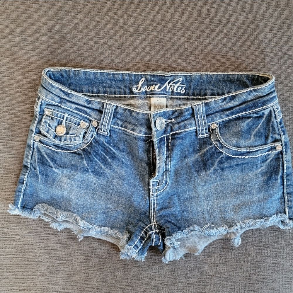 Love Notes Women's Blue Casual Summer Denim Shorts Bottom Size 7/8